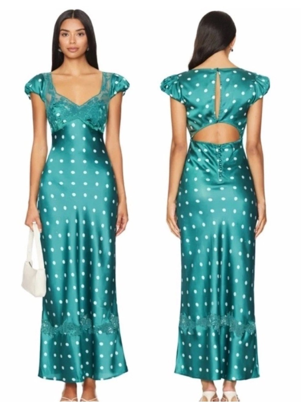 New with Tag - Free People - Butterfly Babe Maxi Dress - Color: Jade Combo - M